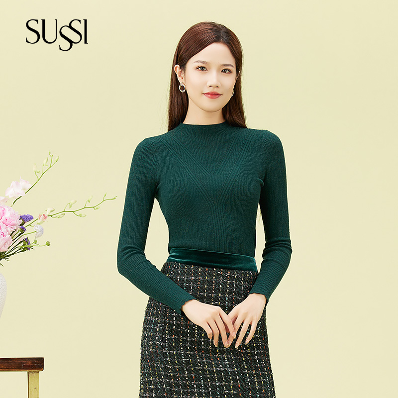 SUSSI/古色百搭通勤风毛针织衫