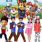 短袖 夏天狗狗巡逻汪汪队服装 阿奇毛毛儿童莱德天天灰cos表演服饰