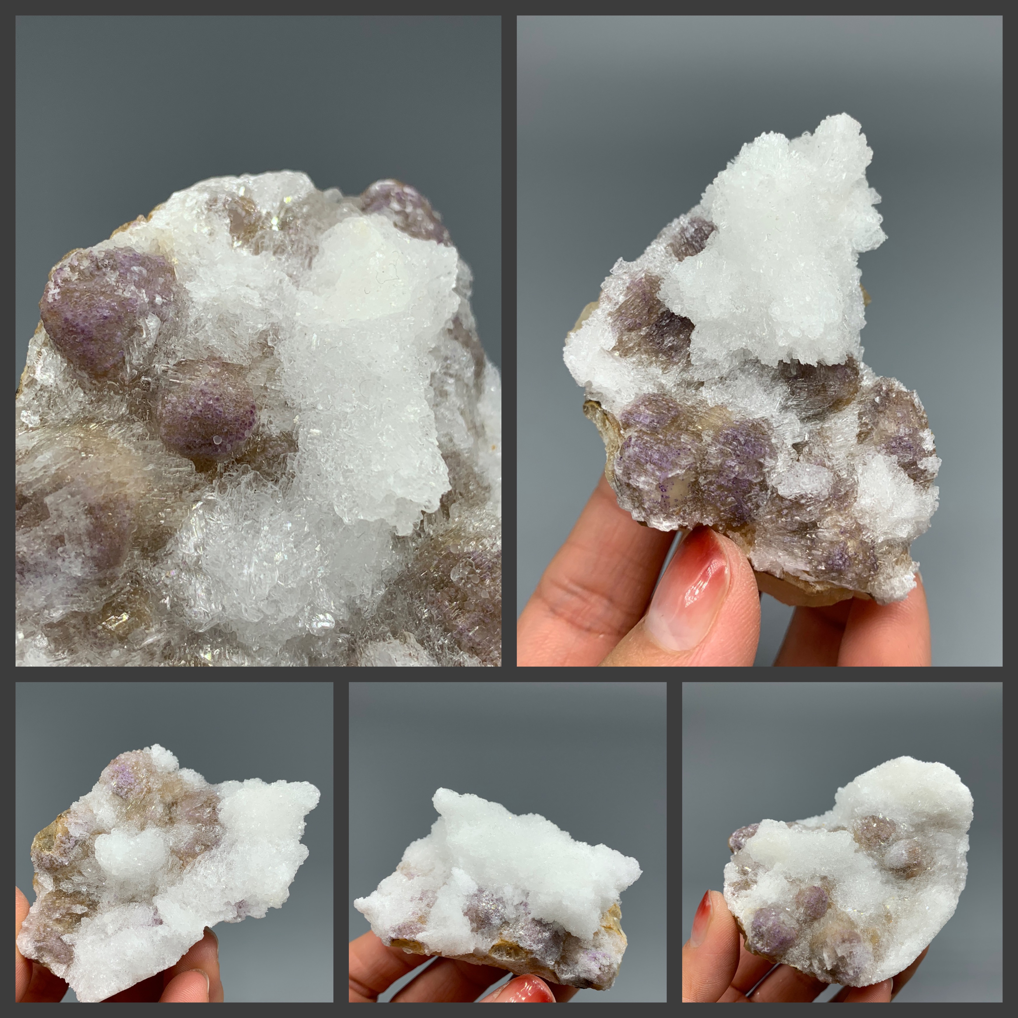 石膏方解石钇萤石共生  矿物晶体矿石标本原石奇石摆件 教学标本