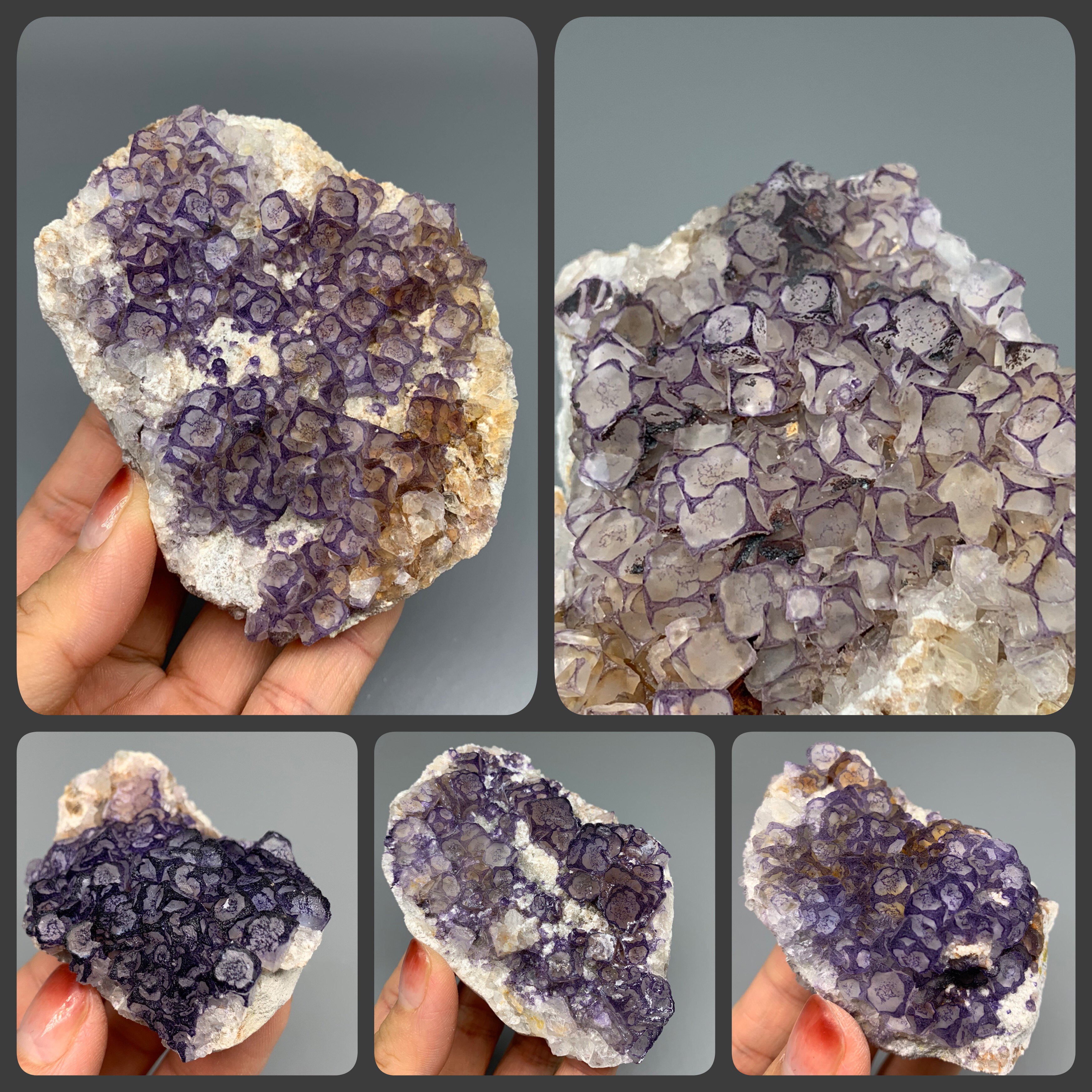 贵州紫边萤石  矿物晶体  矿石标本  原石 奇石摆件 教学标本