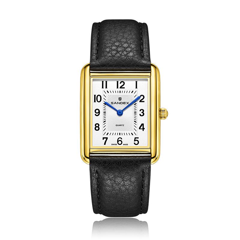 方形瑞士三度士阿拉伯数字石英