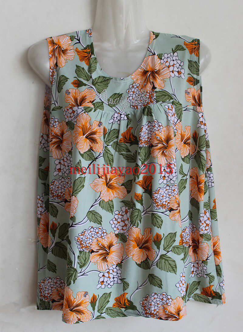 夏季薄款中老年女装冰丝无袖背心中年妈妈装加肥宽松大码T恤小衫在类目 女装/女士精品, 中老年女装中 - 来自Buy2taobao.com提供专业的淘宝代购服务