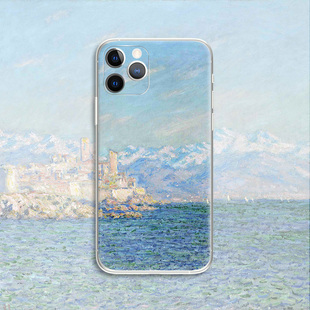 昂蒂布堡印象派抽象油画世界名画 AIR 文艺术生手机壳 适用苹果iphone17PROMAX 华为小米三星 E158 Monet莫奈