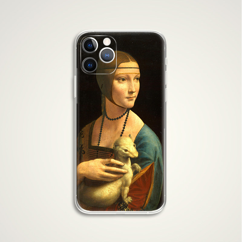 达芬奇抱银鼬的女子古典油画