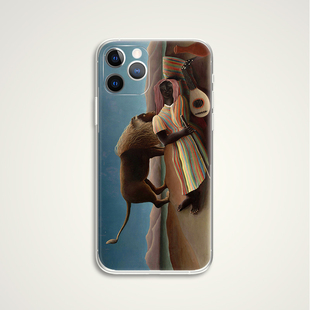 Henri Rousseau 亨利卢梭睡着的吉普赛人 名画艺术手机壳 D995 适用苹果iphone17PROMAX AIR 华为小米三星