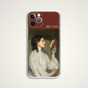 john lavery 奥拉斯小姐红皮书读书 复古油画文艺术生手机壳 E426适用苹果iphone16promax 华为小米VIVOoppo