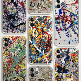 Jackson Pollock 杰克逊波洛克涂鸦抽象画名画艺术油画手机壳 F479适用苹果iphone17PROMAX AIR华为小米三星