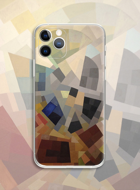 otto freundlich 构图抽象立体主义油画文艺术生手机壳 E195 适用苹果iphone17PROMAX AIR 华为小米三星