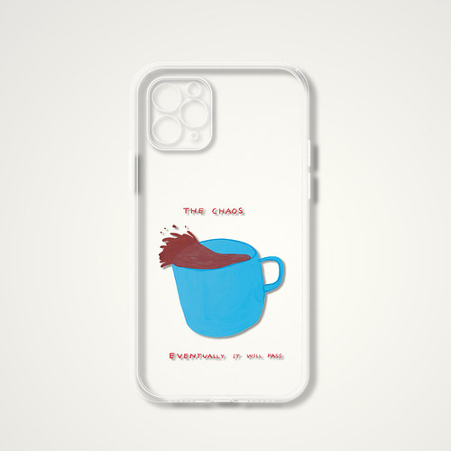 David Shrigley 蓝杯咖啡茶打翻咖啡啦 插画搞笑文艺术生手机壳 F284 适用苹果iphone17PROMAX AIR 华为小米