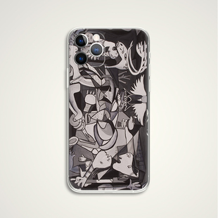 世界名画抽象涂鸦油画文艺术生手机壳 格尔尼卡 E522 适用苹果17PROMAX VIVOoppo Picasso 华为小米 毕加索