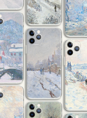 Claude Monet 莫奈 凛冬已至 印象派油画文艺术生全包手机壳 E730 适用苹果iphone17PROMAX AIR 华为小米三星
