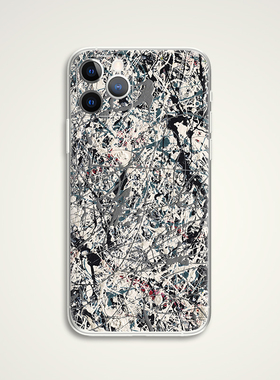 Jackson Pollock波洛克黑白水墨涂鸦抽象名画文艺术生手机壳 E133 适用苹果iphone17PROMAX AIR 华为小米三星