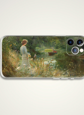 charles william wyllie 死水湖 油画名画文艺术生手机壳 F464 适用苹果17PROMAX AIR 华为小米三星