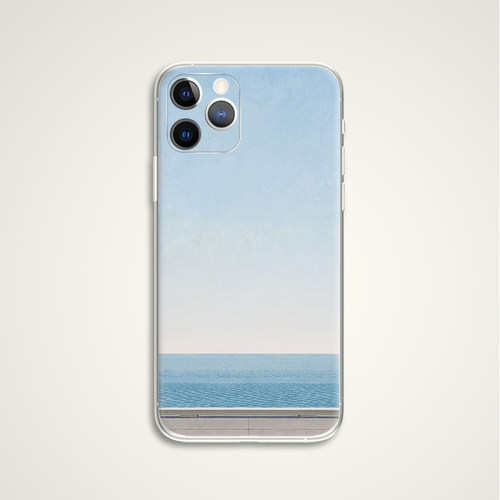 海平面地平线插画极简