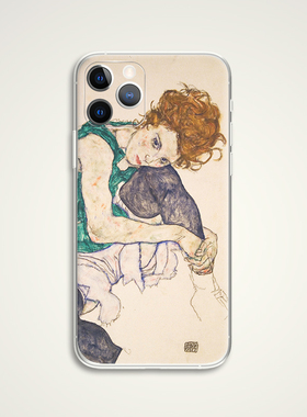 Egon Schiele 埃贡席勒 世界名画女子肖像文艺术生手机壳 E026 适用苹果iphone16promax 华为小米VIVOoppo
