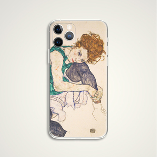 Egon Schiele 埃贡席勒 世界名画女子肖像文艺术生手机壳 E026 适用苹果iphone16promax 华为小米VIVOoppo