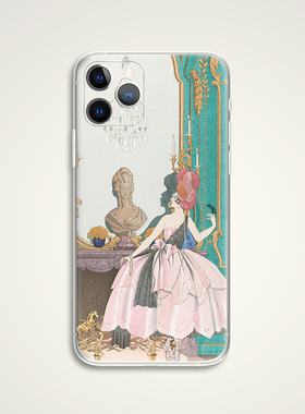Georges Barbier 女士梳妆插画美式漫画文艺术生手机壳 E492 适用苹果iphone17PROMAX AIR 华为小米三星