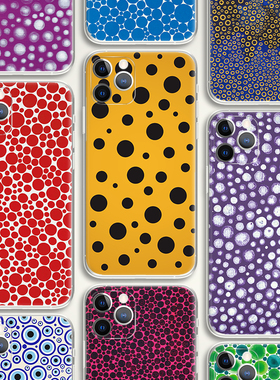 Yayoi Kusama 草间弥生波点狂欢圆点波普现代潮流文艺术生手机壳 E898适用苹果iphone17PROMAX AIR 华为三星