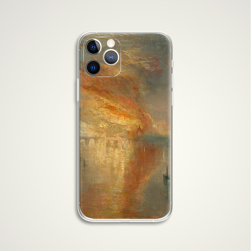 Turner 透纳 焚烧上议院和下议院 世界名画油画 文艺术生手机壳 E942 适用苹果iphone16e华为小米VIVOoppo