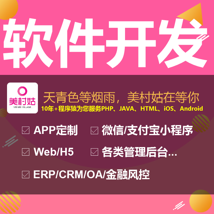 开发定制系统编程web小程序JAVA编程PHP前端后台代码开发代做源码