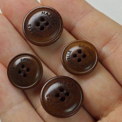 天然棕咖色真果实纽扣高档日式