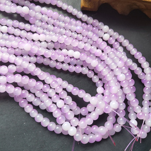 双色珠6mm水晶玻璃珠散珠diy手工饰品发簪花蕊珠耳饰头饰发饰手链