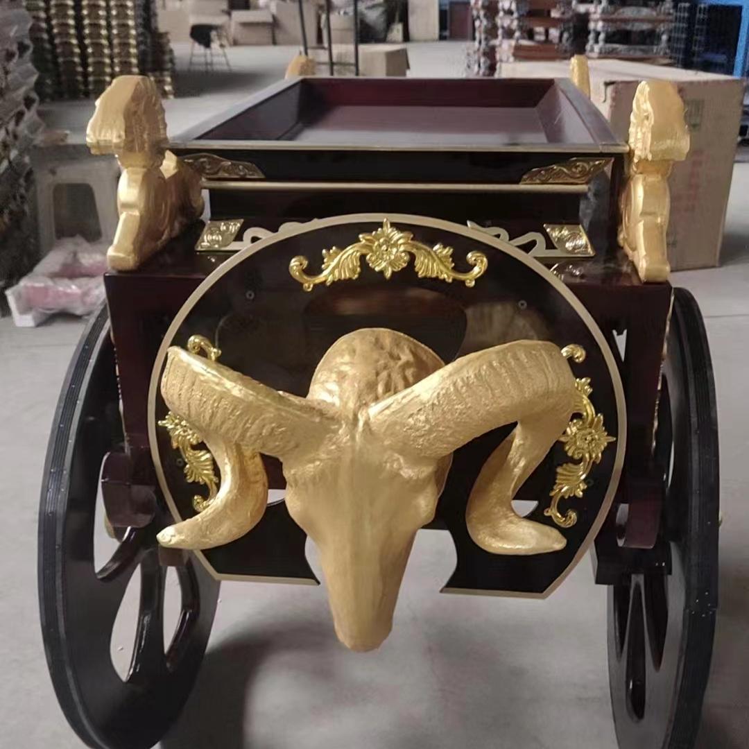 烤全羊羊头车蒙古烤全羊餐车实木手工打造勒勒车托盘蒙古包饭店车