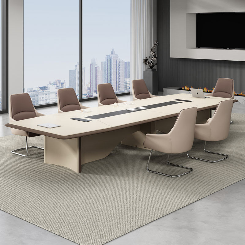 会议桌长桌简约现代办公室大型会议桌椅组合长条桌洽谈桌办公桌椅