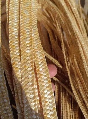 纯手工麦秸秆编织麦草七股辫四股辫草帽扇子箱包半成品材料农家乐