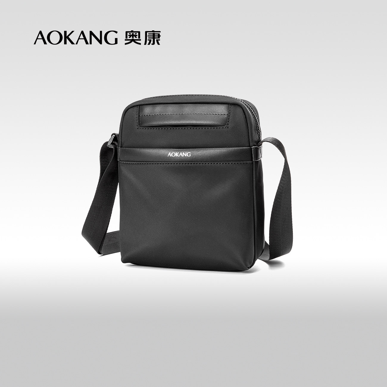 奥康男士包包时尚百搭青年人小包包织物休闲男单肩包青年斜挎包潮