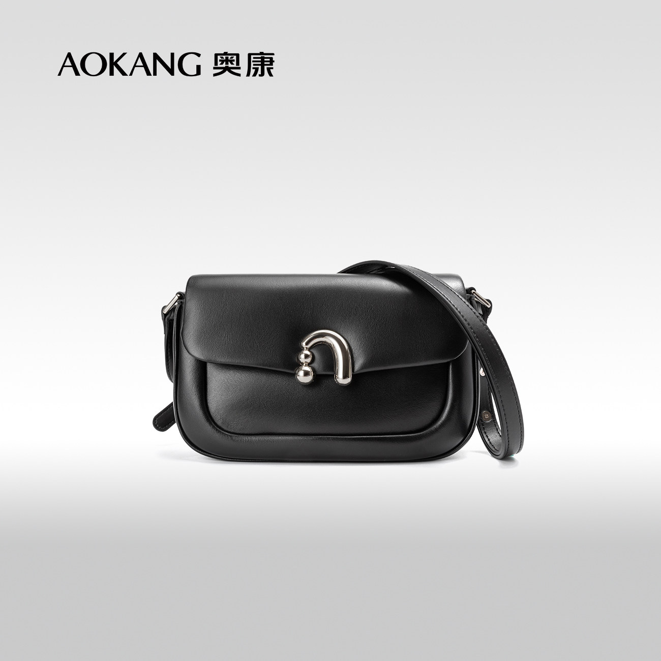 奥康包包新款复古马鞍包小众质感斜挎小包简约百搭ins单肩包