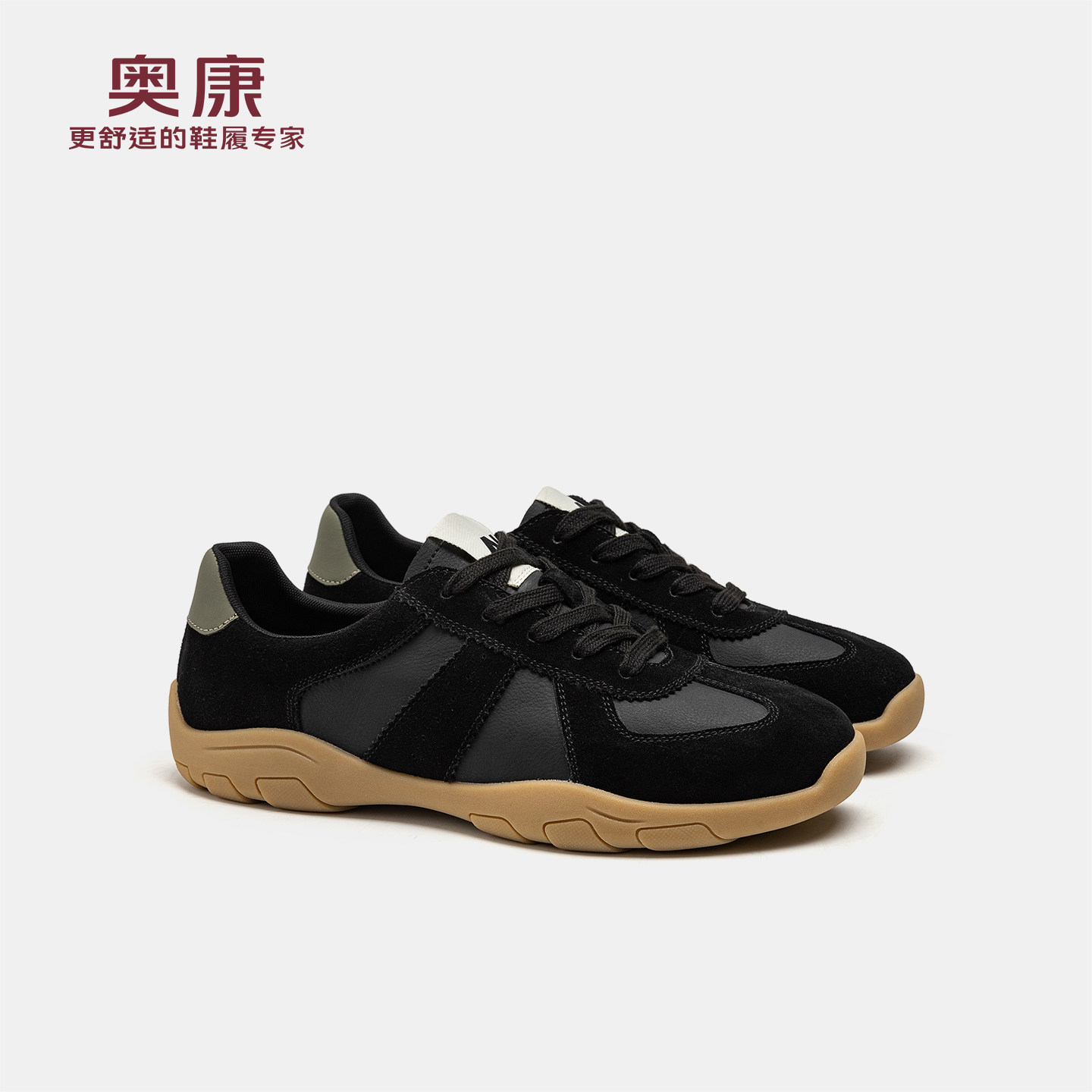 奥康 男鞋2025秋季新款德训鞋商务休闲户外百搭平底耐磨阿甘鞋,流行男鞋,德训鞋,淘宝优惠券,粉丝福利购,淘宝优惠卷