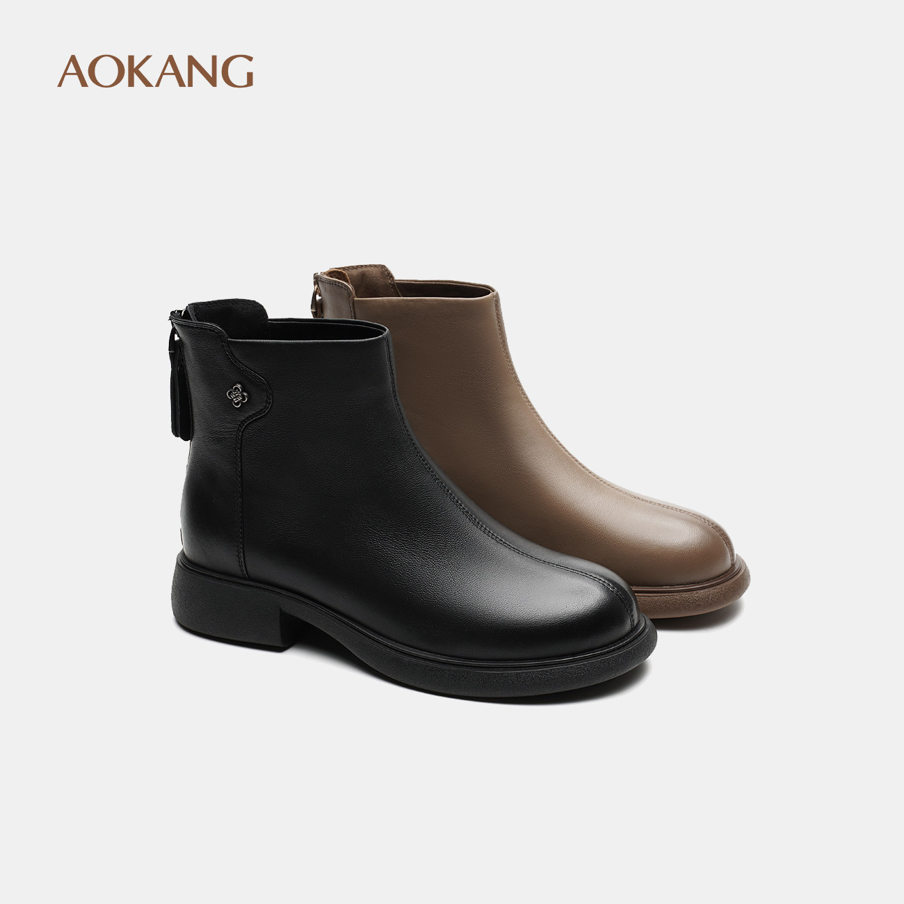 奥康 女鞋冬季保暖羊皮时装靴透气舒适时尚短靴门店发货,女鞋,时装靴,淘宝优惠券,粉丝福利购,淘宝优惠卷