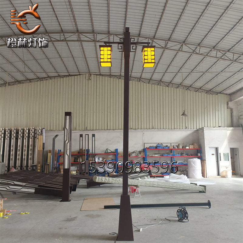 小区双头庭院灯3米公园园区高杆双臂灯镀锌仿云石立柱灯社区广场m