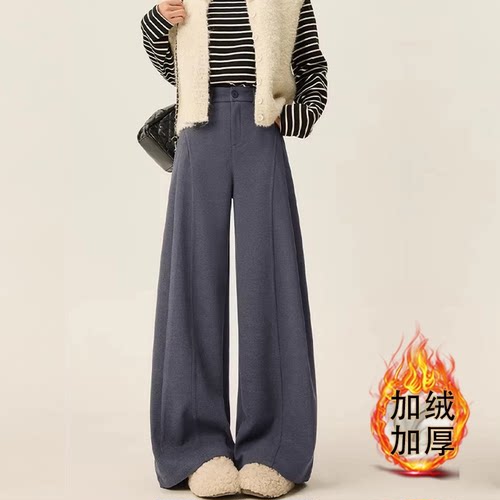 佐梦依贝斯裤加绒休闲裤
