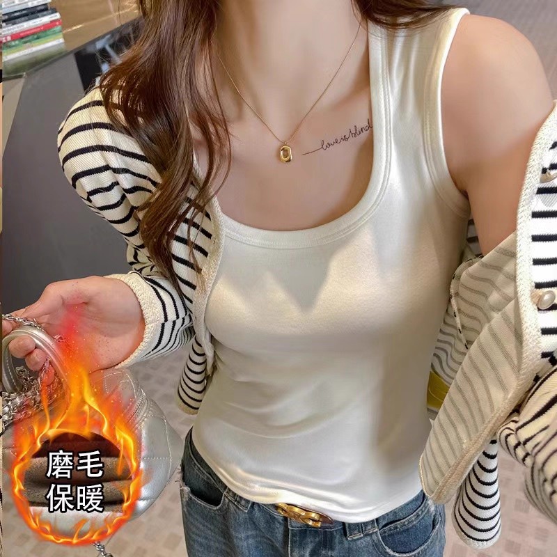 佐梦依加绒加厚保暖背心女