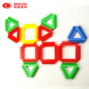 幼儿园宝宝伶俐齿塑料拼插积木拼装 玩具儿童创意益智积木3岁以上