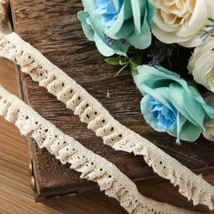 弹力棉线松紧纺织褶皱蕾丝花边手工发饰DIY材料辅料