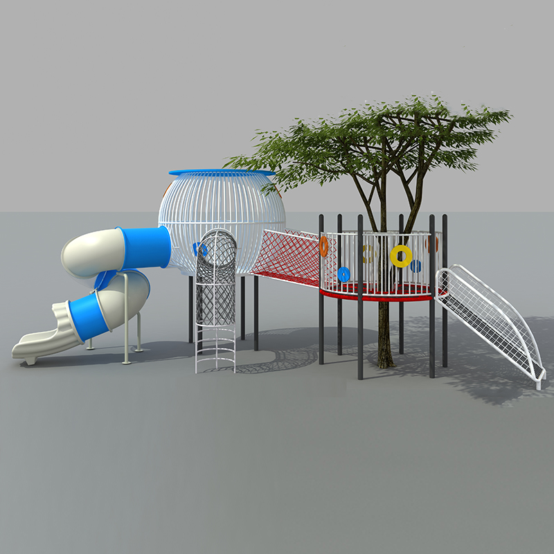 小区不锈钢滑梯户外无动力非标游乐设施幼儿园儿童攀爬滑滑梯定制