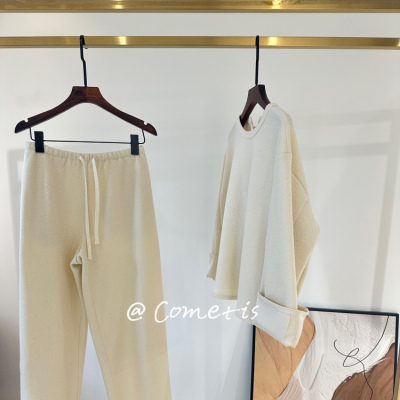 merino巴兰素强缩羊毛罩衫休闲裤