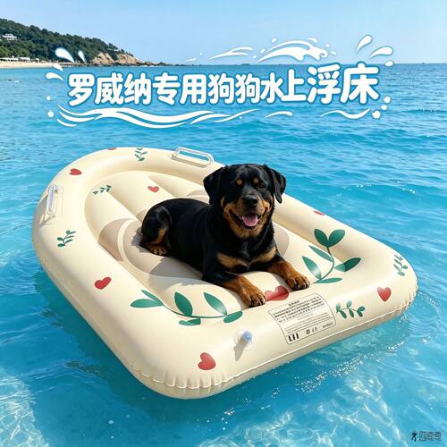 罗威纳宠物装备泳圈小狗游泳圈狗浮排狗狗水上浮床小大型犬游泳衣