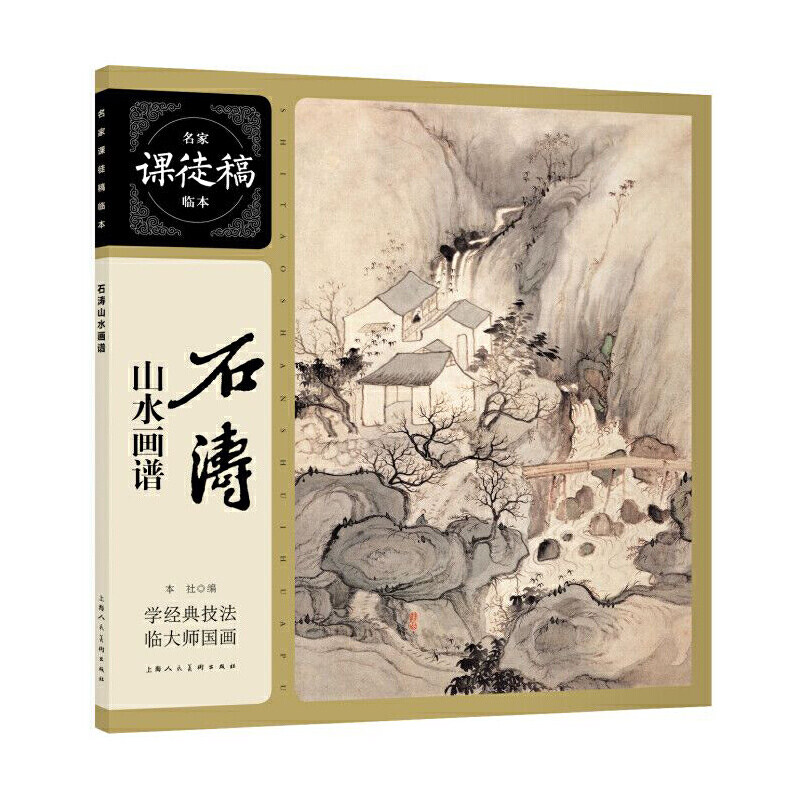 石涛山水画谱绘画水墨国画画树画石山水点景绘画构图书技法教学名家