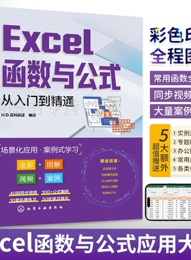 excel函数与公式应用大全入门到精通 数据处理与分析 财务表格制作教程 书 精通高级学习教程书籍速查手册宝典教材会计最强教科书
