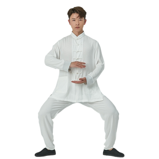 武术表演晨练练功服2026冬季新品太极服中式盘扣立领宽松太极拳服