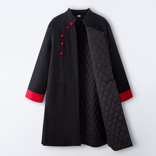 中长款冬季武术服2026新品太极拳棉服外套禅修服中老年晨练练功服