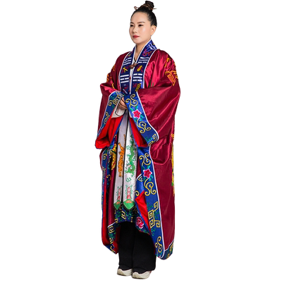 刺绣八卦经衣高功紫袍道士服