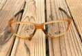 Transparent Orange Frame Flat Mirror