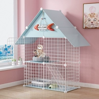 Cat Cage Home Villa Большая свободная космическая комната с туалетом маленький кошачий дом двойной кошка кошка кошка