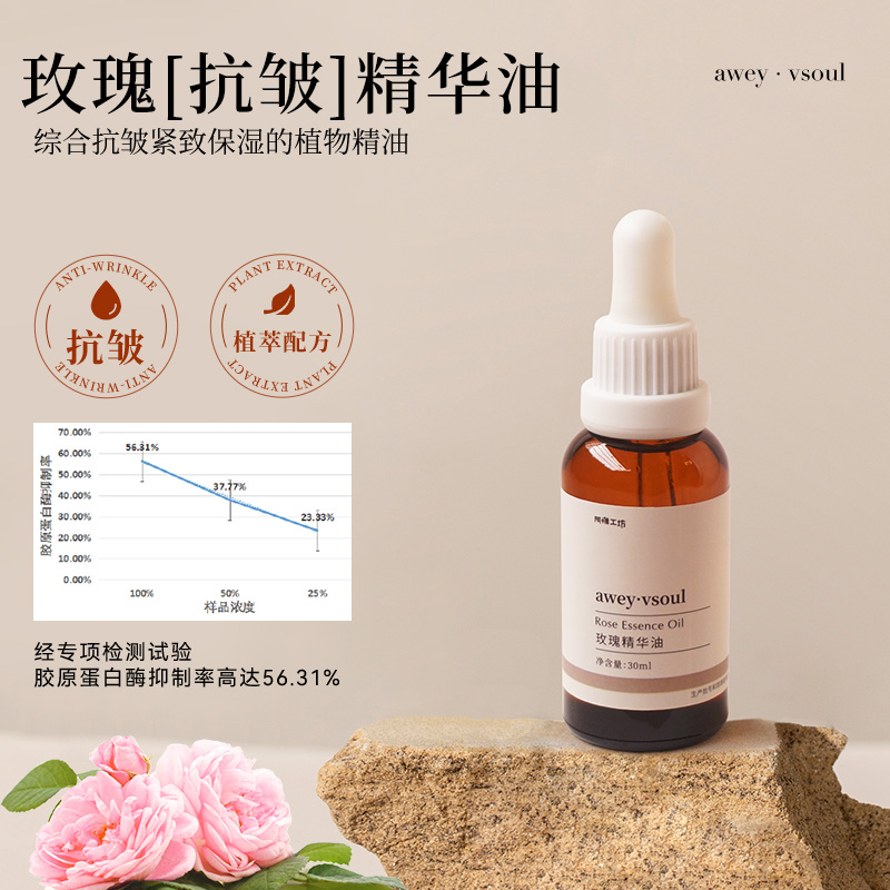 玫瑰精华油补水保湿抗皱紧致植物精油角鲨烷身体面部护肤油刮痧油