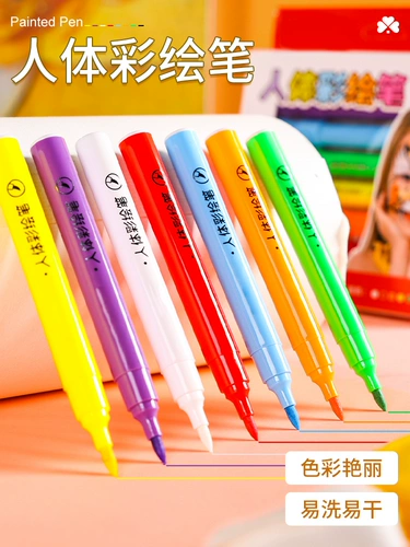 Физиологичные ручки для рисования для всего тела, акварель для письма для лица, мелки, граффити, можно стирать
